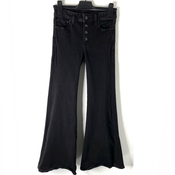 American Eagle Outfitters Pants - AEO Black Festival Flare Button Fly Jeans